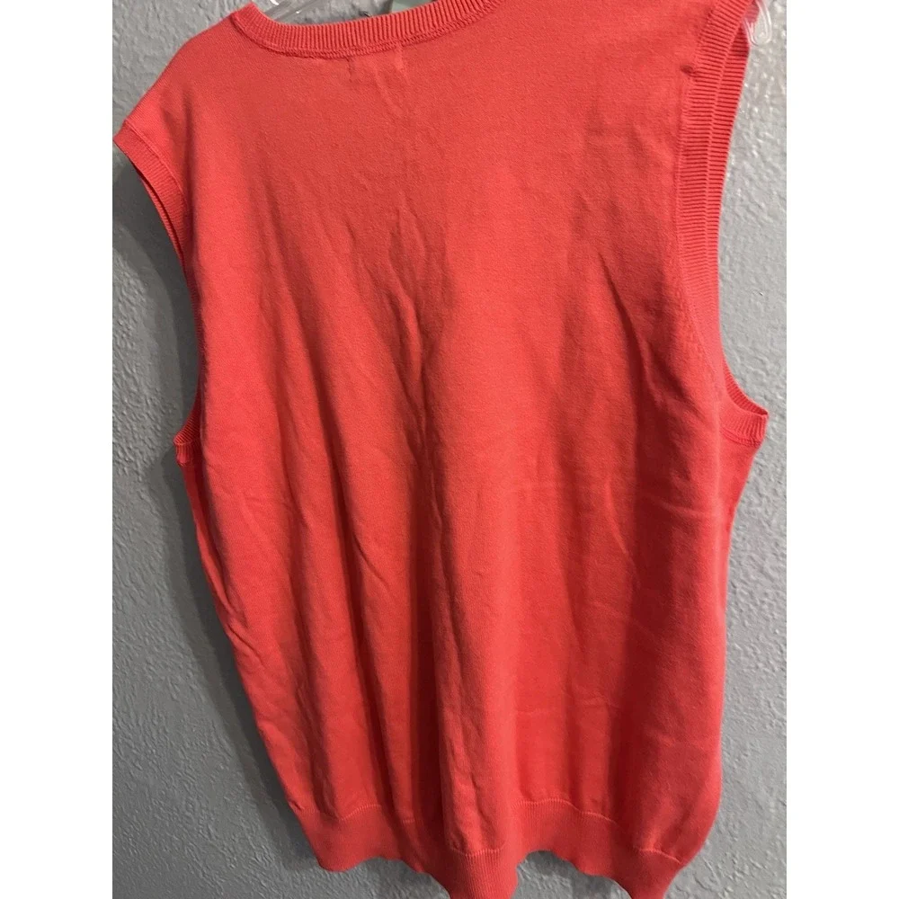 Izod Men Coral Color Size Large‎ Sweater Vest